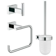 Essentials Cube Accessory Kit - Includes Toilet Paper Holder, Robe Hook, and Toilet Brush Holder