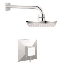 Allure Brilliant Pressure Balanced Shower Package with Rain Shower Head - Rough-In Valve Included