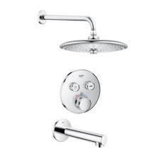 SmartControl Shower System with Tub Spout, Shower Head, Shower Arm, Valve Trim, and Rough In