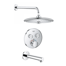 SmartControl Shower System with Tub Spout, Shower Head, Shower Arm, Valve Trim, and Rough In