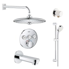 SmartControl Shower System with Tub Spout, Hand Shower, Slide Bar, Hose, Shower Head, Shower Arm, Wall Supply Elbow, Valve Trim, and Rough In