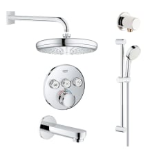SmartControl Shower System with Tub Spout, Hand Shower, Shower Head, Shower Arm, Wall Supply Elbow, Valve Trim, and Rough In