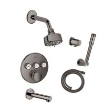 Grohtherm Thermostatic Shower System with Shower Head, Hand Shower, Shower Arm, Hose, and Tub Spout - Valve Included