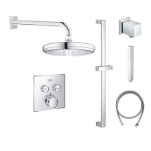 SmartControl Shower System with Shower Head, Shower Arm, Wall Supply Elbow, Slide Bar, Hand Shower Hose, Valve Trim, and Rough In