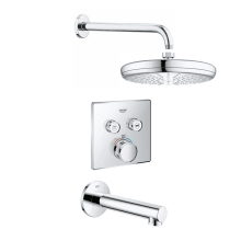 SmartControl Shower System with Tub Spout, Shower Head, Shower Arm, Valve Trim, and Rough In