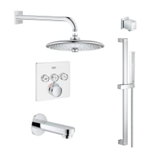 SmartControl Shower System with Tub Spout, Shower Head, Shower Arm, Wall Supply Elbow, Hand Shower, Valve Trim, and Rough In