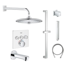 SmartControl Shower System with Tub Spout, Shower Head, Shower Arm, Wall Supply Elbow, Slide Bar, Hand Shower Hose, Valve Trim, and Rough In