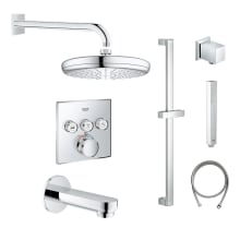 SmartControl Shower System with Tub Spout, Shower Head, Shower Arm, Wall Supply Elbow, Slide Bar, Hand Shower, Hand Shower Hose, Valve Trim, and Rough In