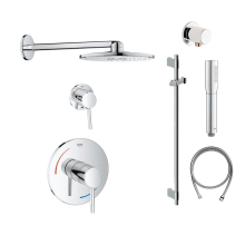 SmartControl Shower System with Hand Shower, Shower Head, Hand Shower Hose, Wall Supply Elbow, Slide Bar, Valve Trim, Diverter Trim, and Shower Valves