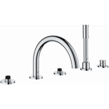 Atrio Deck Mounted Roman Tub Filler with Built-In Diverter and Handshower - Less Handles