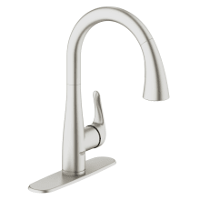 Elberon Single Handle Single Hole Pull-Down Kitchen Faucet with SilkMove Cartridge & Locking Dual Spray Control - Includes Escutcheon Plate