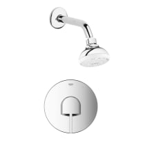Europlus Pressure Balanced Shower Package with Multi-Function Shower Head - Rough-In Valve Included