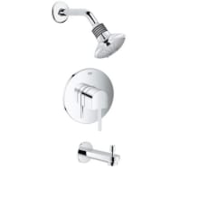 Cosmopolitan Pressure Balance Tub and Shower Trim with Multi-Function Shower Head, Diverter Tub Spout Shower Arm & Rough-in Valve Included.