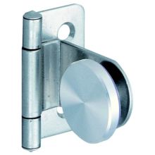 Inset Screw-Mount Glass Cabinet Door Hinge with 180-Degree Opening Angle (Individual)