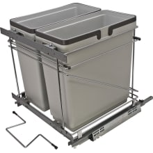 Salice Pull-Out Waste Bin System with Two 35 Quart Waste Bins