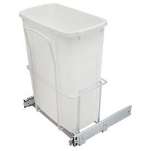 35 Quart Single Pull Out Waste Bin with Heavy Duty Overtravel Slides