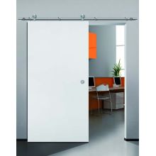 Flatec V Series 71 Inch Stainless Steel Barn Door Kit for Wood Doors