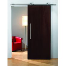Flatec II Series 71 Inch Stainless Steel Barn Door Kit for Wood Doors