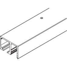 HAWA Junior 8-Foot 2.5-Inch Aluminum Upper Track for 176 Lb. Sliding Door with Pocket for Fixed Glass