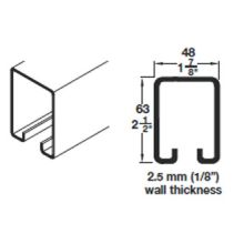 Straightaway 9-Foot 10-Inch Long Steel Top Track for 880 Lb. Sliding Barn Door Applications