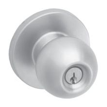 Grade 2 Exit Only Door Knob with 3" Diameter Rose from the 3500 Collection