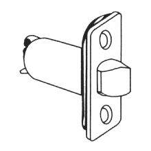 Grade 2 Spring Latch with a 2-3/8" Backset and Round Corner Faceplate from the 2500 Collection
