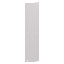 4" x 16" Beveled Square Corner Push Plate .050" Thick from the Push Plates Collection