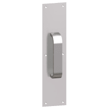 3.5" x 15" Square Corner 0.050" Gauge Pull Plate with 1-1/4" Rectangular Pull on 10" Center from the Pull Plates Collection