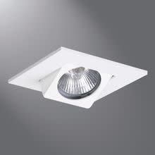 3" Adjustable Square Recessed Trim with Glass Disk Shade
