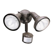 2 Light 8" Wide Commercial Flood Light with 180° Motion Detector