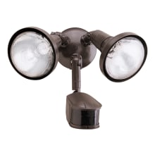 2 Light 8" Wide Commercial Flood Light with 270° Motion Detector