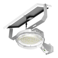 Solar Powered 9" Wide 1000 Lumen 5000K LED Flood Light with Motion and Dusk-to-Dawn Sensors
