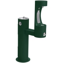 Endura II 57" Floor Mounted ADA Freeze Resistant Outdoor Rated Dual Station Bottle Filler Fountain Combo