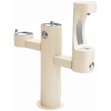 Endura II 52-1/8" Floor Mounted ADA Outdoor Rated Triple Station Bottle Filler Fountain Combo