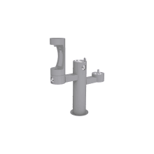 Endura II 57" Floor Mounted ADA Outdoor Rated Triple Station Bottle Filler Fountain Combo