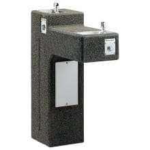 Sierra Stone 38-1/2" Floor Mounted ADA Outdoor Rated Bi-Level Drinking Fountain with Freeze Resistant