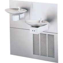 OVL-II 8 GPH Wall Mounted ADA Indoor Rated Bi-Level Stainless Drinking Fountain with Hands Free Operation