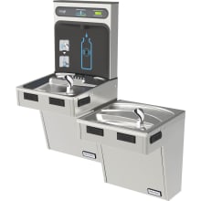 HydroBoost&reg; Wall Mounted Bi-Level Indoor Water Fountain Coolers and Bottle Filler - Barrier free with Double Bubbler&trade;
