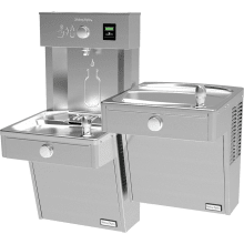 Wall Mounted 8 (GPH) ADA Outdoor Rated Reverse Bi-Level Bottle Filler Cooler Combo