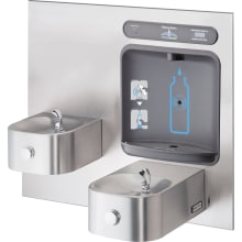 Contour Wall Mounted ADA Indoor Rated Bi-Level Bottle Filler Fountain Combo