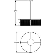 Downtown Mesh 4 Light 38" Wide Drum Chandelier - Medium (E26) with Finished to Match Metal Shade