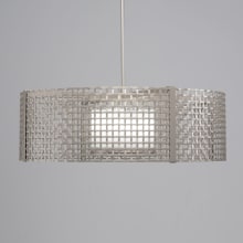 Tweed 4 Light 36" Wide Drum Chandelier - Medium (E26) with Frosted Glass Inner Shades and Finished to Match Outer Metal Shade