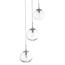 Nova 22" Wide LED Crystal Multi Light Pendant