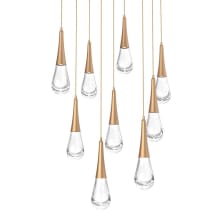 Raindrop 9 Light 27" Wide LED Abstract Multi Light Pendant - 3000K