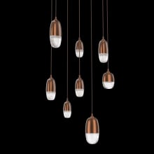 Pebble 8 Light 27" Wide LED Abstract Multi Light Pendant - 3000K