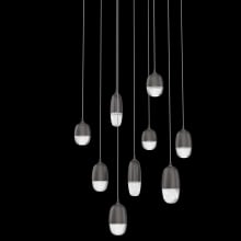 Pebble 9 Light 27" Wide LED Abstract Multi Light Pendant - 2700K