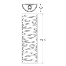 Tempest 4 Light 24" Tall ADA Compliant Wall Sconce - Medium (E26) with Finished to Match Metal Shade