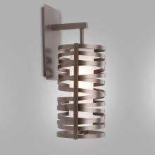 Tempest Single Light 16" Tall Wall Sconce - Medium (E26) with Frosted Glass Inner and Finished to Match Metal Outer Shade
