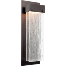 Parallel 6" Wide Artisan Crafted LED Wall Sconce with Hand Textured Glass