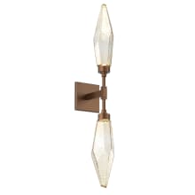 Rock Crystal 29" Tall LED Wall Sconce